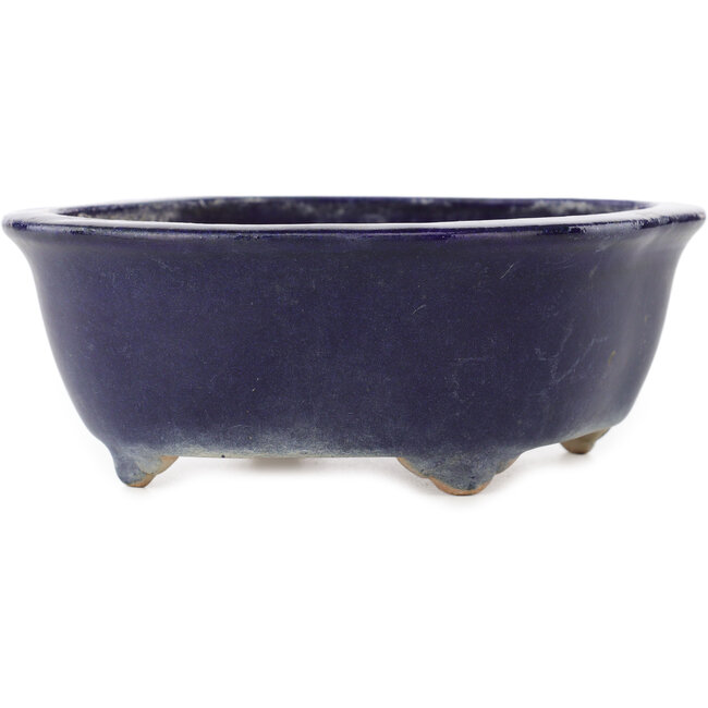Mokko dark blue bonsai pot by Hattori - 162 x 138 x 58 mm