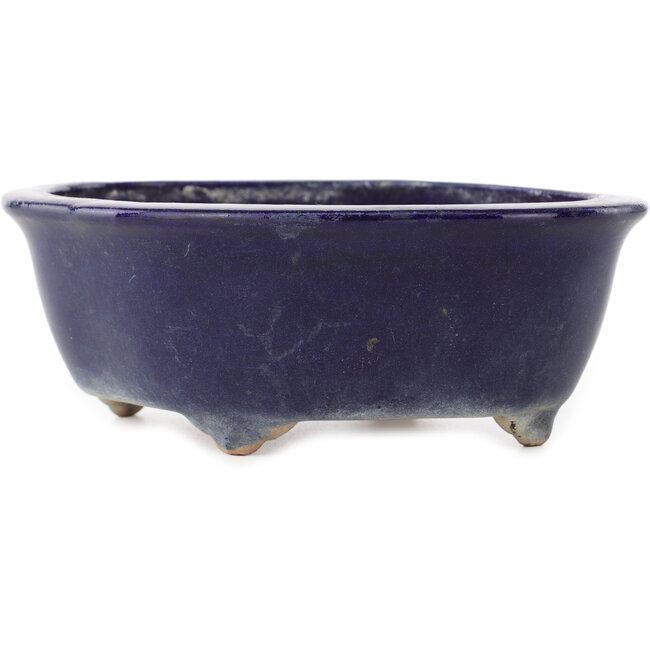Pot à bonsaï Mokko bleu foncé par Hattori - 162 x 138 x 58 mm