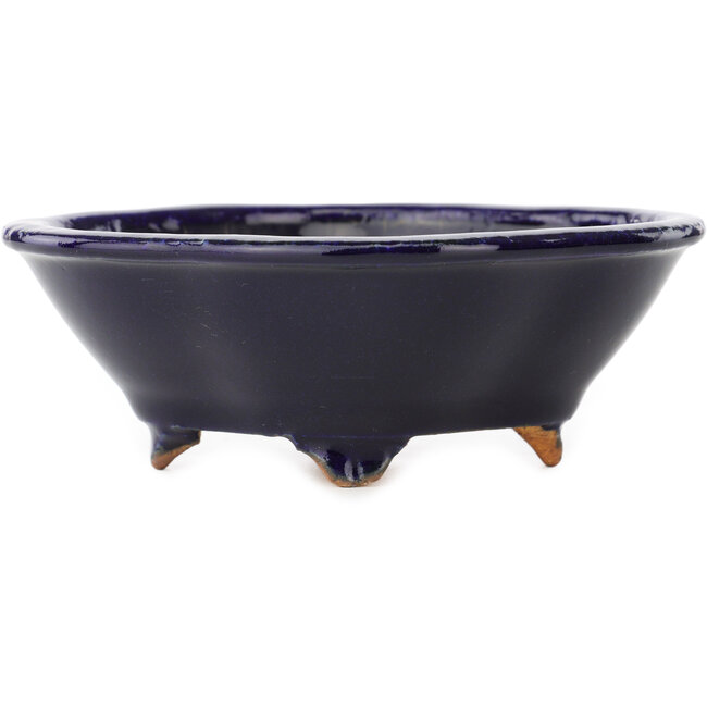 Pot à bonsaï Mokko bleu foncé par Hattori - 140 x 118 x 50 mm