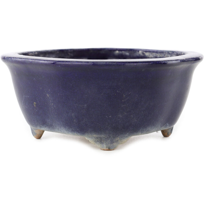 Mokko dark blue bonsai pot by Hattori - 162 x 138 x 58 mm