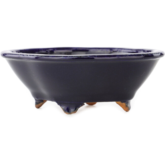 Mokko donkerblauwe bonsai pot van Hattori - 140 x 118 x 50 mm