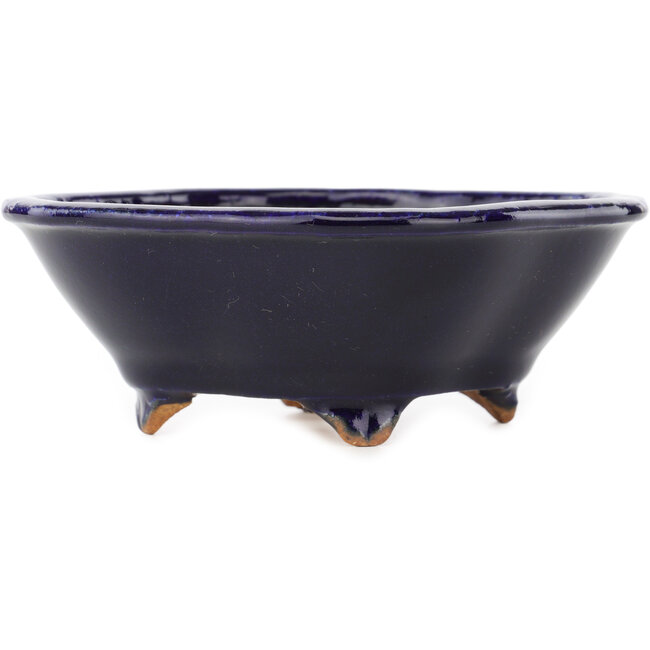 Maceta para bonsái azul oscuro Mokko de Hattori - 140 x 118 x 50 mm