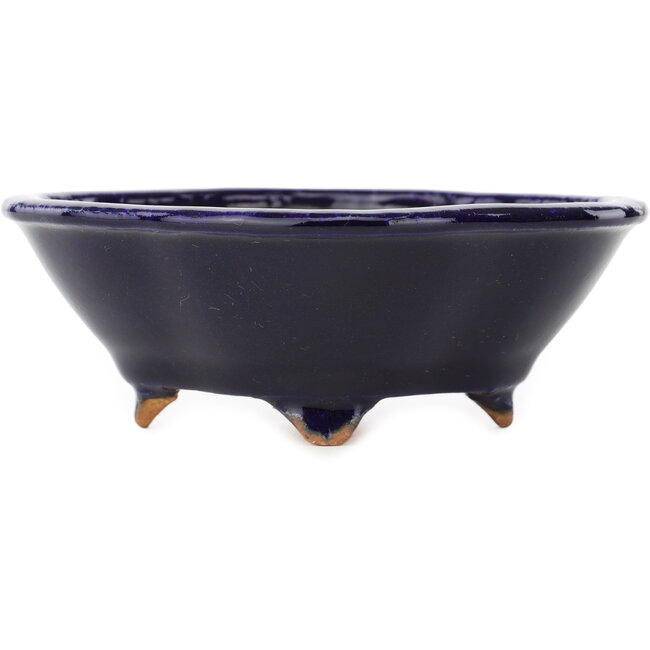 Pot à bonsaï Mokko bleu foncé par Hattori - 140 x 118 x 50 mm