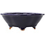 Pot à bonsaï Mokko bleu foncé par Hattori - 140 x 118 x 50 mm