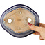 Pot à bonsaï Mokko bleu foncé par Hattori - 162 x 138 x 58 mm