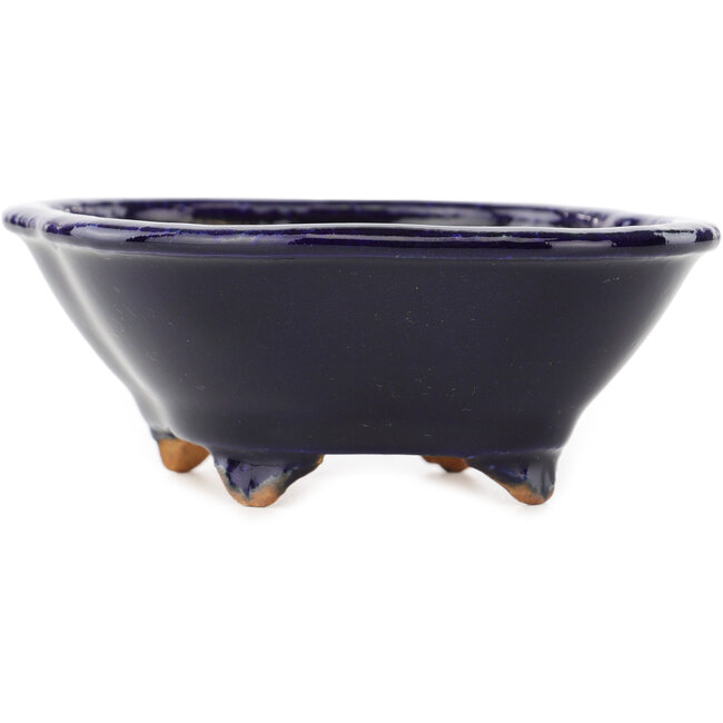Mokko donkerblauwe bonsai pot van Hattori - 140 x 118 x 50 mm