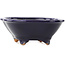 Pot à bonsaï Mokko bleu foncé par Hattori - 140 x 118 x 50 mm