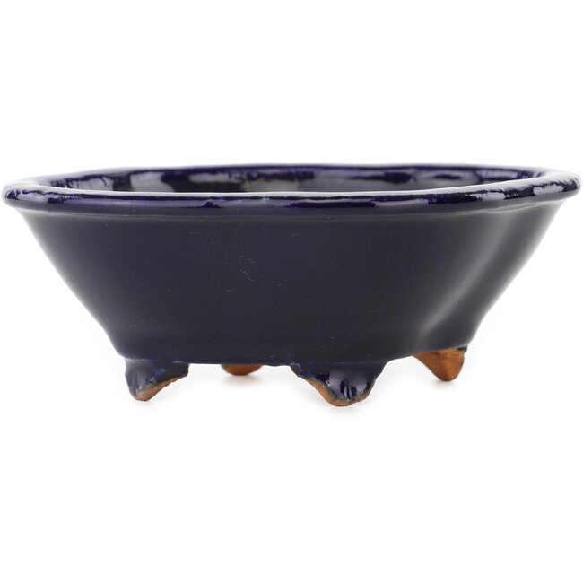 Maceta para bonsái azul oscuro Mokko de Hattori - 140 x 118 x 50 mm