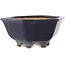 Maceta para bonsái hexagonal de color azul oscuro de Hattori - 155 x 155 x 68 mm