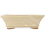 Maceta rectangular para bonsái de color blanco roto de Hattori - 162 x 138 x 50 mm