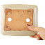 Maceta rectangular para bonsái de color blanco roto de Hattori - 162 x 138 x 50 mm