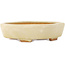 Pot à bonsaï Mokko blanc cassé par Hattori - 163 x 140 x 40 mm