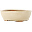 Ovale gebroken witte bonsaipot van Hattori - 158 x 134 x 50 mm