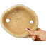 Maceta para bonsái Mokko en color blanco roto de Hattori - 163 x 140 x 40 mm