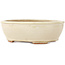 Ovale gebroken witte bonsaipot van Hattori - 158 x 134 x 50 mm