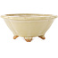 Pot à bonsaï Mokko blanc cassé par Hattori - 135 x 115 x 47 mm