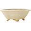 Pot à bonsaï Mokko blanc cassé par Hattori - 135 x 115 x 47 mm