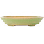 Pot à bonsaï ovale vert de Hattori - 167 x 130 x 38 mm