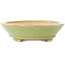 Pot à bonsaï ovale vert de Hattori - 167 x 130 x 38 mm