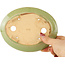 Pot à bonsaï ovale vert de Hattori - 167 x 130 x 38 mm