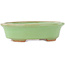 Pot à bonsaï ovale vert de Hattori - 131 x 105 x 34 mm