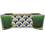 Maceta rectangular para bonsái verde y azul de Terahata Satomi Mazan - 153 x 128 x 52 mm