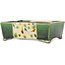 Maceta rectangular para bonsái verde y azul de Terahata Satomi Mazan - 153 x 128 x 52 mm