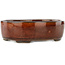 Pot à bonsaï ovale marron par Terahata Satomi Mazan - 145 x 117 x 45 mm