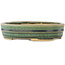 Pot à bonsaï ovale vert de Shibakatsu - 153 x 127 x 37 mm