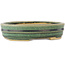Pot à bonsaï ovale vert de Shibakatsu - 153 x 127 x 37 mm