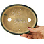 Pot à bonsaï ovale vert de Shibakatsu - 153 x 127 x 37 mm