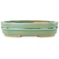 Pot à bonsaï ovale vert de Shibakatsu - 153 x 127 x 37 mm