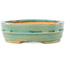Pot à bonsaï ovale vert de Shibakatsu - 153 x 127 x 37 mm