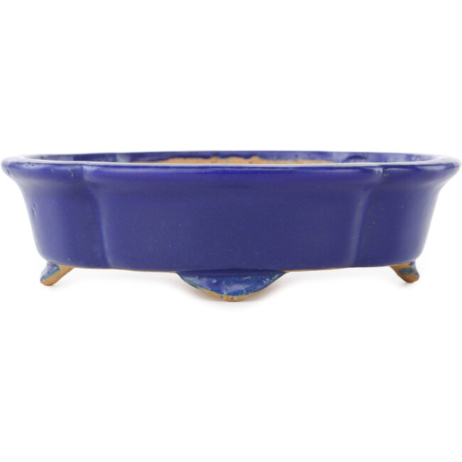 Mokko dark blue bonsai pot by Shibakatsu - 160 x 135 x 45 mm
