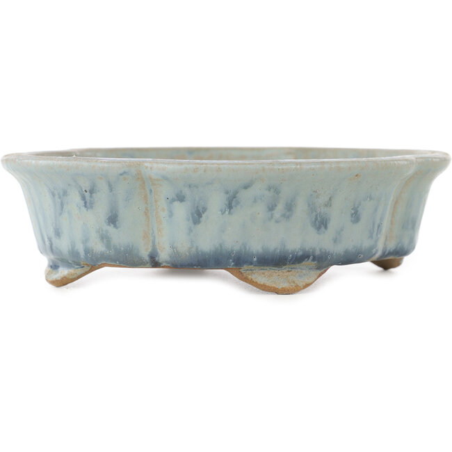 Pot à bonsaï bleu Mokko de Shibakatsu - 160 x 135 x 45 mm