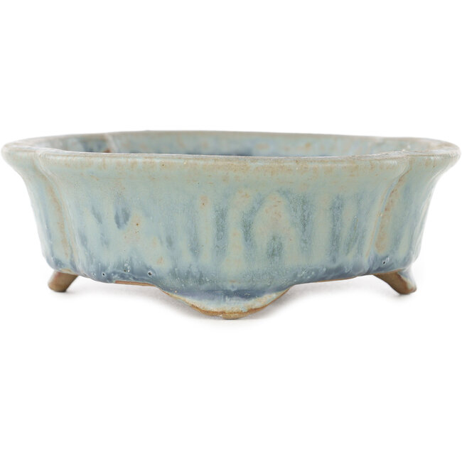 Pot à bonsaï bleu Mokko de Shibakatsu - 160 x 135 x 45 mm