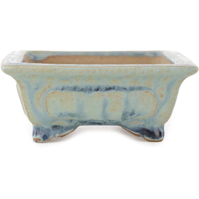 Vaso bonsai rettangolare blu di Shibakatsu - 133 x 103 x 42 mm