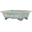 Rechteckiger blauer Bonsai-Topf von Shibakatsu - 133 x 103 x 42 mm