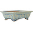 Rechteckiger blauer Bonsai-Topf von Shibakatsu - 133 x 103 x 42 mm