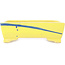 Maceta rectangular amarilla y azul para bonsái de Shibakatsu - 128 x 98 x 38 mm