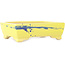 Rectangular yellow and blue bonsai pot by Shibakatsu - 128 x 98 x 38 mm