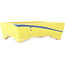 Pot à bonsaï rectangulaire jaune et bleu de Shibakatsu - 128 x 98 x 38 mm