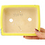 Pot à bonsaï rectangulaire jaune et bleu de Shibakatsu - 128 x 98 x 38 mm