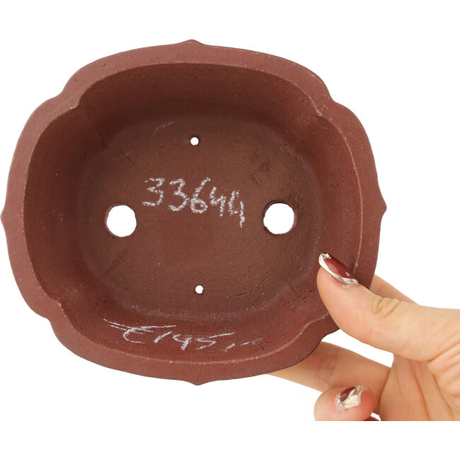 Mokko unglazed bonsai pot by Shibakatsu - 140 x 125 x 50 mm