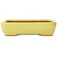 Pot à bonsaï rectangulaire jaune par Hattori - 155 x 117 x 38 mm