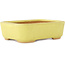 Pot à bonsaï rectangulaire jaune de Hattori - 140 x 105 x 43 mm
