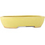 Pot à bonsaï ovale jaune de Hattori - 159 x 112 x 38 mm