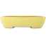 Pot à bonsaï ovale jaune de Hattori - 159 x 112 x 38 mm