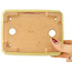 Pot à bonsaï rectangulaire jaune par Hattori - 155 x 117 x 38 mm