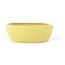 Pot à bonsaï ovale jaune de Hattori - 159 x 112 x 38 mm